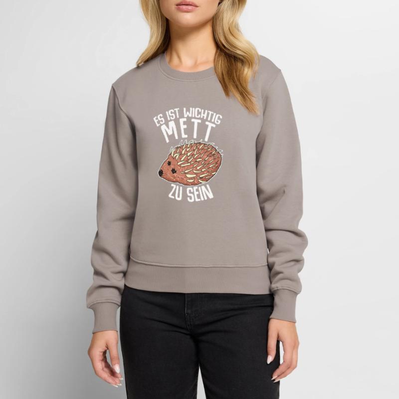 Mettigel Hackfleisch Mett Hack Frauen Premium Bio Pullover