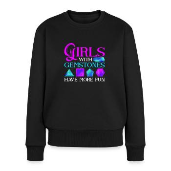 Crystal Healer Crystals Girls With Gemstones - Women's Premium Organic Jumper - black - Front - Julia (174cm)