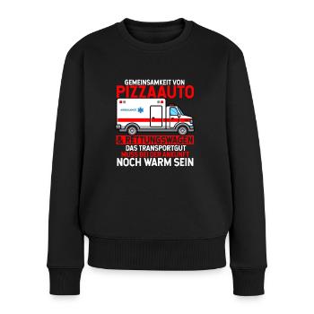 Arzt Pizza Notfallsanitäter Notfall Sanitäter Rett - Frauen Premium Bio Pullover - Schwarz - Vorne - Julia (174cm)