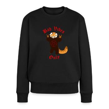 Bad vibes only - Pull Premium bio Femme - noir - Devant - Julia (174cm)