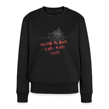 Apprenez à vivre avec votre peur - Pull Premium bio Femme - noir - Devant - Julia (174cm)