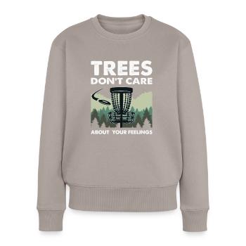 Drôle de disc golf arbres se sentant Folf Frolf Men - Pull Premium bio Femme - taupe - Devant - Julia (174cm)