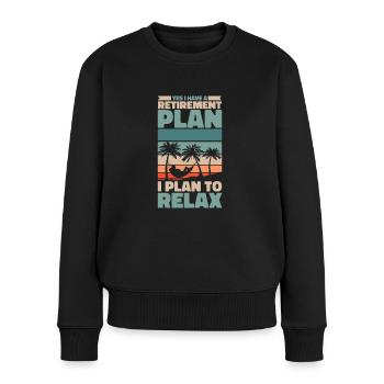 Rentner Rente Lustig - Frauen Premium Bio Pullover - Schwarz - Vorne - Julia (174cm)