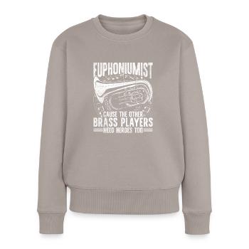 Euphonium Euphonist - Women's Premium Organic Jumper - taupe - Front - Julia (174cm)