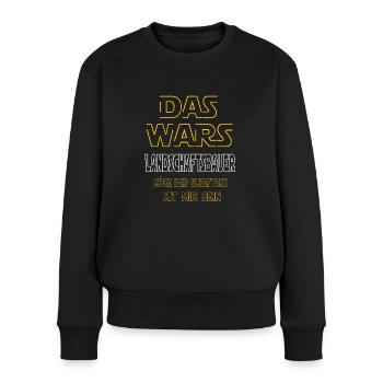 Rente Landschaftsbauer Rente Geschenk - Frauen Premium Bio Pullover - Schwarz - Vorne - Julia (174cm)