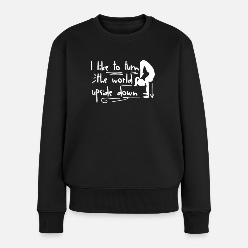 Handstand Mädchen Turnen - Frauen Premium Bio Pullover - Schwarz