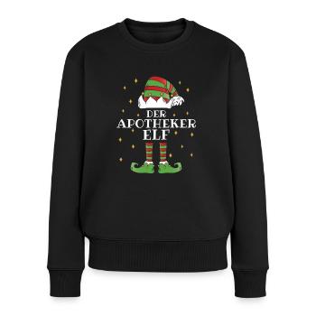 Der Apotheker Elf - Familien Weihnachtsoutfit - Frauen Premium Bio Pullover - Schwarz - Vorne - Julia (174cm)