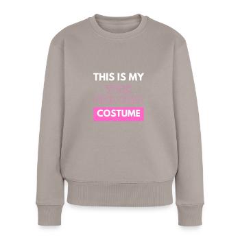 This Is My Work From Home Costume - Women's Premium Organic Jumper - taupe - Front - Julia (174cm)