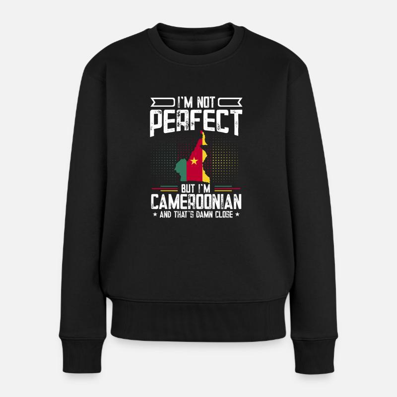 Drapeau du Cameroun Cameroun - Pull Premium bio Femme - noir