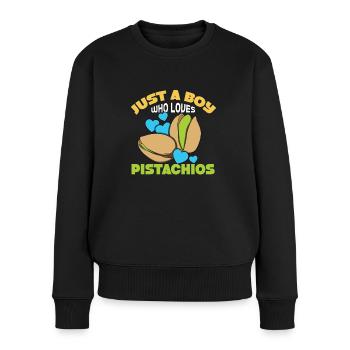 Pistachio Christmas Dinner Gift - Women's Premium Organic Jumper - black - Front - Julia (174cm)