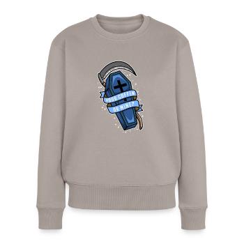 Votre cercueil ou le mien ? - Pull Premium bio Femme - taupe - Devant - Julia (174cm)