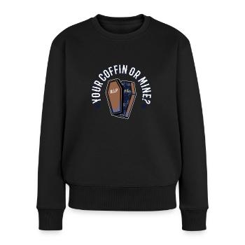 Votre cercueil ou le mien ? - Pull Premium bio Femme - noir - Devant - Julia (174cm)