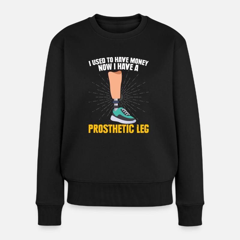 Amputee - Women's Premium Organic Jumper - black