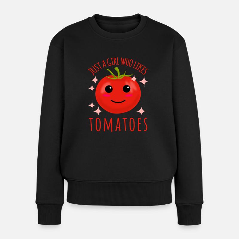 Tomato Girl Tomatoes - Frauen Premium Bio Pullover - Schwarz