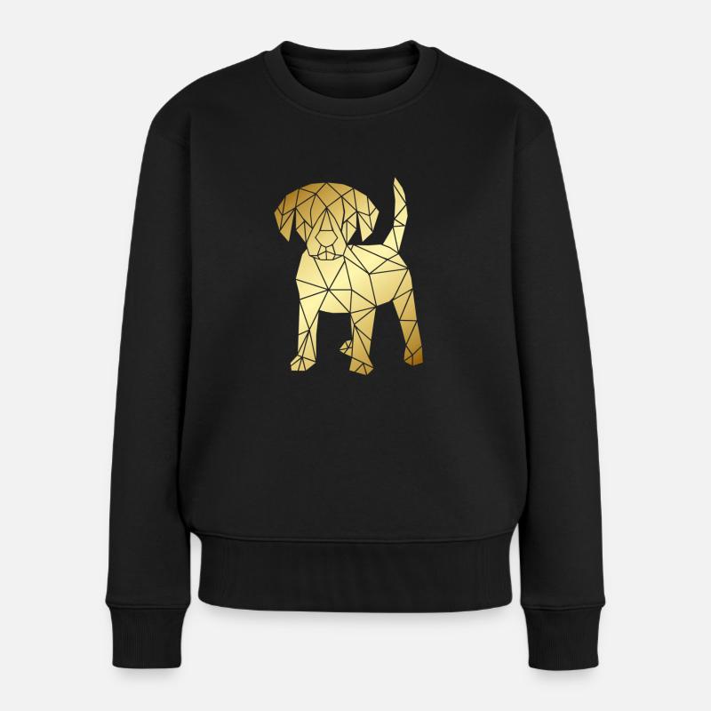 CHIEN GÉOMÉTRIQUE 2 - Pull Premium bio Femme - noir