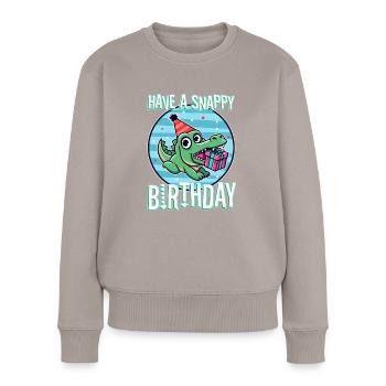 Have a Snappy Birthday - Women's Premium Organic Jumper - taupe - Front - Julia (174cm)
