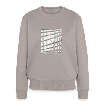 Ruhrpott Bottrop - Frauen Premium Bio Pullover - Taupe - Vorne - Julia (174cm)