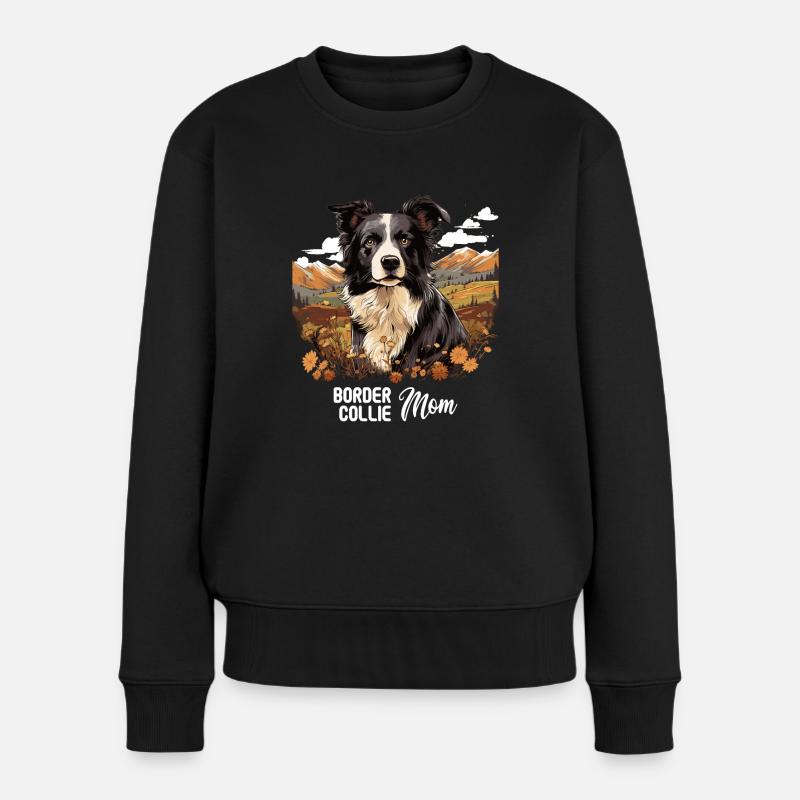 Hund Border Collie - Frauen Premium Bio Pullover - Schwarz