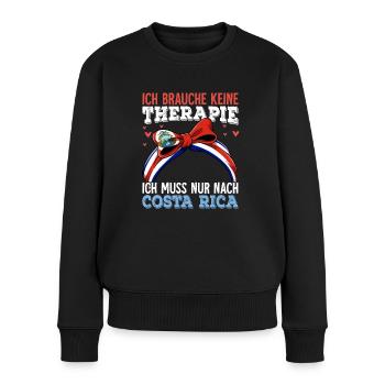 Costa Rica - Frauen Premium Bio Pullover - Schwarz - Vorne - Julia (174cm)