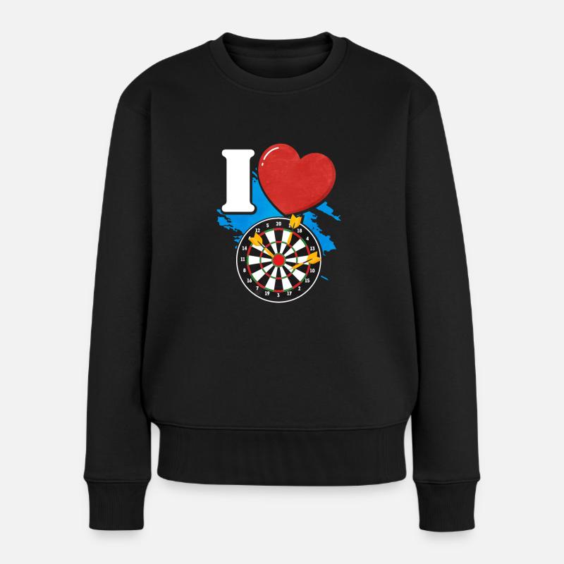 Darts - Frauen Premium Bio Pullover - Schwarz