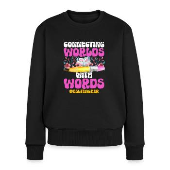 Teacher English Second Language Foreign Language - Women's Premium Organic Jumper - black - Front - Julia (174cm)