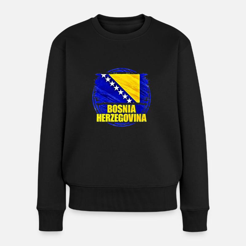 Bosnie-Herzégovine - Pull Premium bio Femme - noir