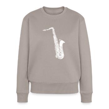 Fanfare de saxophone - Pull Premium bio Femme - taupe - Devant - Julia (174cm)