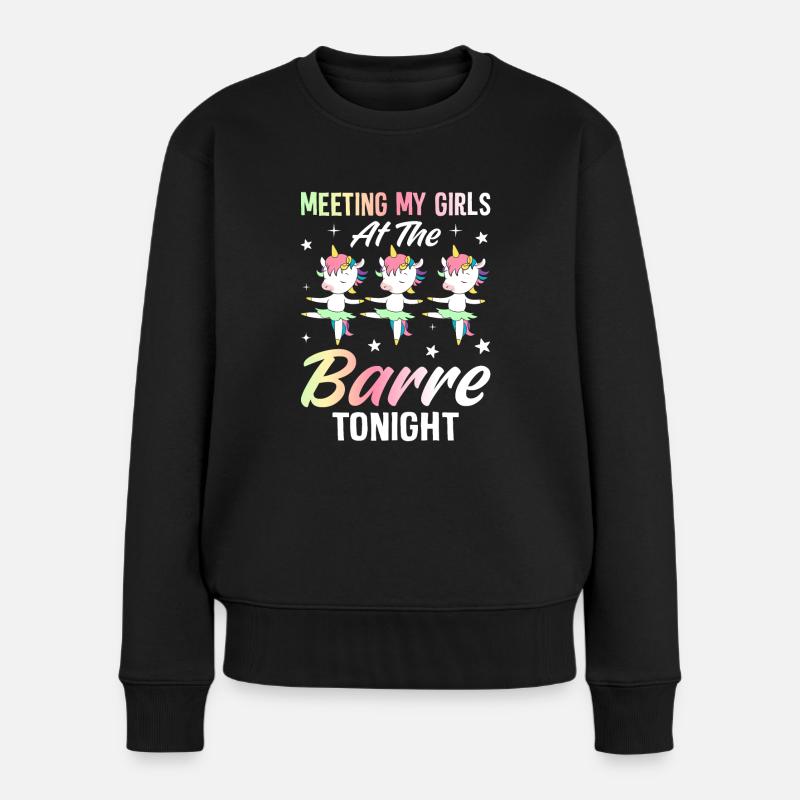 Übung Workout - Frauen Premium Bio Pullover - Schwarz
