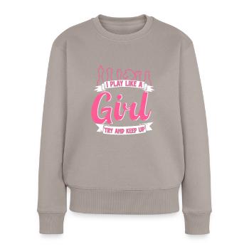 Pièces De Joueur D’échecs Chess Lover Fille - Pull Premium bio Femme - taupe - Devant - Julia (174cm)