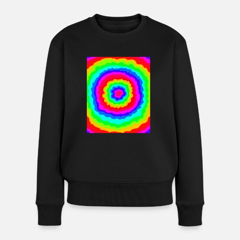 Flower Power - Frauen Premium Bio Pullover - Schwarz