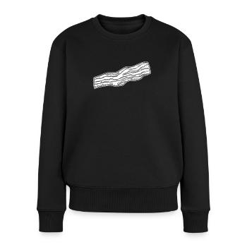 Bacon Speck - Frauen Premium Bio Pullover - Schwarz - Vorne - Julia (174cm)