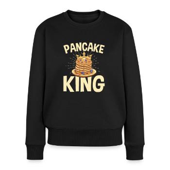 Chef du petit-déjeuner du roi des crêpes - Pull Premium bio Femme - noir - Devant - Julia (174cm)