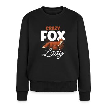 Dame de renard fou - Pull Premium bio Femme - noir - Devant - Julia (174cm)