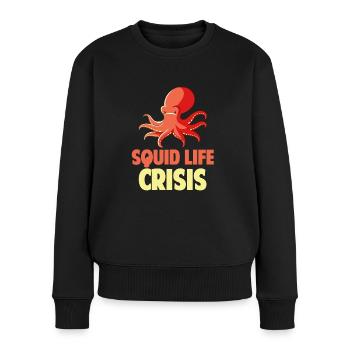 Squid Life Crisis Marine Zookeeper Aquarist - Women's Premium Organic Jumper - black - Front - Julia (174cm)