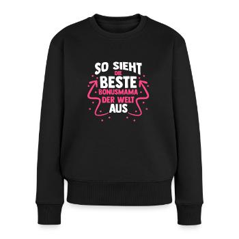 Stiefmutter Stiefmama Bonusmama - Frauen Premium Bio Pullover - Schwarz - Vorne - Julia (174cm)