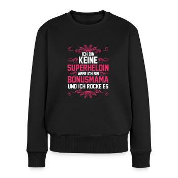 Stiefmutter Stiefmama Bonusmama - Frauen Premium Bio Pullover - Schwarz - Vorne - Julia (174cm)