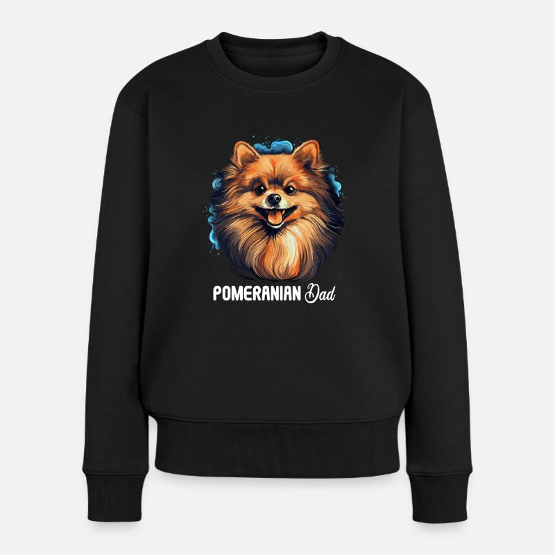 Pomeranian - Frauen Premium Bio Pullover - Schwarz