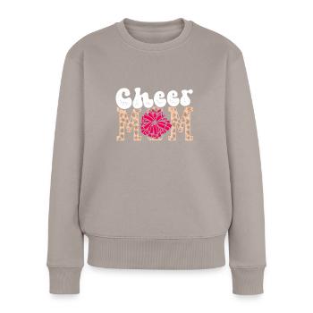 Cheer Mom Cheerleadering Cheerleader Mutter - Frauen Premium Bio Pullover - Taupe - Vorne - Julia (174cm)