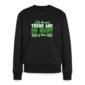 Capitalism Joke Money Stocks - Frauen Premium Bio Pullover - Schwarz - Vorne - Julia (174cm)