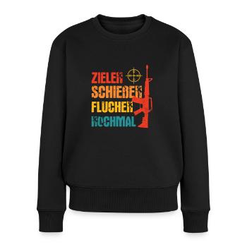 Schützenfest Schießen Schießsport Sportschütze - Frauen Premium Bio Pullover - Schwarz - Vorne - Julia (174cm)