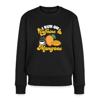 Mango Frucht Mango - Frauen Premium Bio Pullover - Schwarz - Vorne - Julia (174cm)