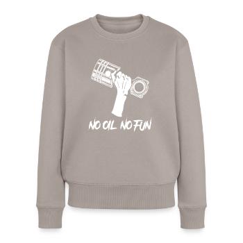 Oil Mechanic Workshop Car - Frauen Premium Bio Pullover - Taupe - Vorne - Julia (174cm)