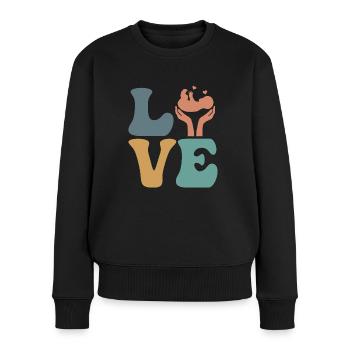 Doula Geburtshelferin Hebamme Studentin - Frauen Premium Bio Pullover - Schwarz - Vorne - Julia (174cm)