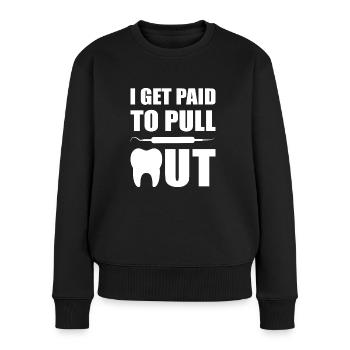 Dentiste Dentiste Dentiste Dents - Pull Premium bio Femme - noir - Devant - Julia (174cm)