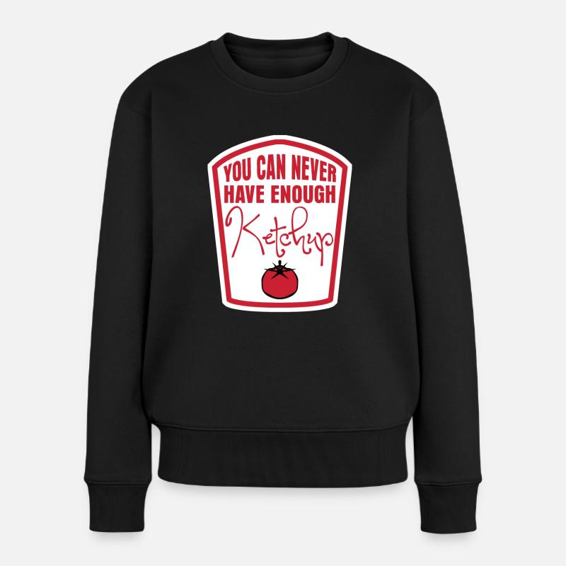 Tomato Ketchup Costume - Frauen Premium Bio Pullover - Schwarz