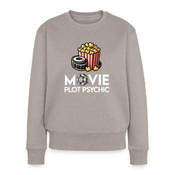 Filmkritiker, Kino, Filmfan, Liebhaber, lustiger Rezensent - Frauen Premium Bio Pullover - Taupe - Vorne - Julia (174cm)
