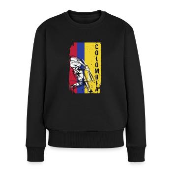 Championnat de Colombie de baseball - Pull Premium bio Femme - noir - Devant - Julia (174cm)