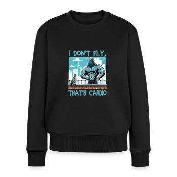 Pigeon Workout Bodybuilding Fitness Gym Muscle - Frauen Premium Bio Pullover - Schwarz - Vorne - Julia (174cm)
