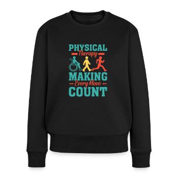 Physiotherapeut Physiotherapeutin Physio - Frauen Premium Bio Pullover - Schwarz - Vorne - Julia (174cm)