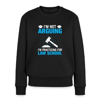 Anwalt Jura Student Anwalt Schule - Frauen Premium Bio Pullover - Schwarz - Vorne - Julia (174cm)